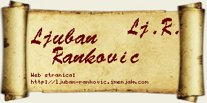 Ljuban Ranković vizit kartica